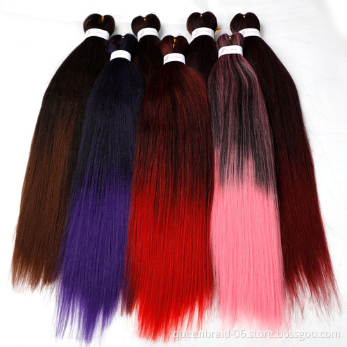 Synthetic Braiding Hair Yaki Texture Colourful Afro Hot Water 20inch Black African Braid Hair Extensions Curly Color Braids